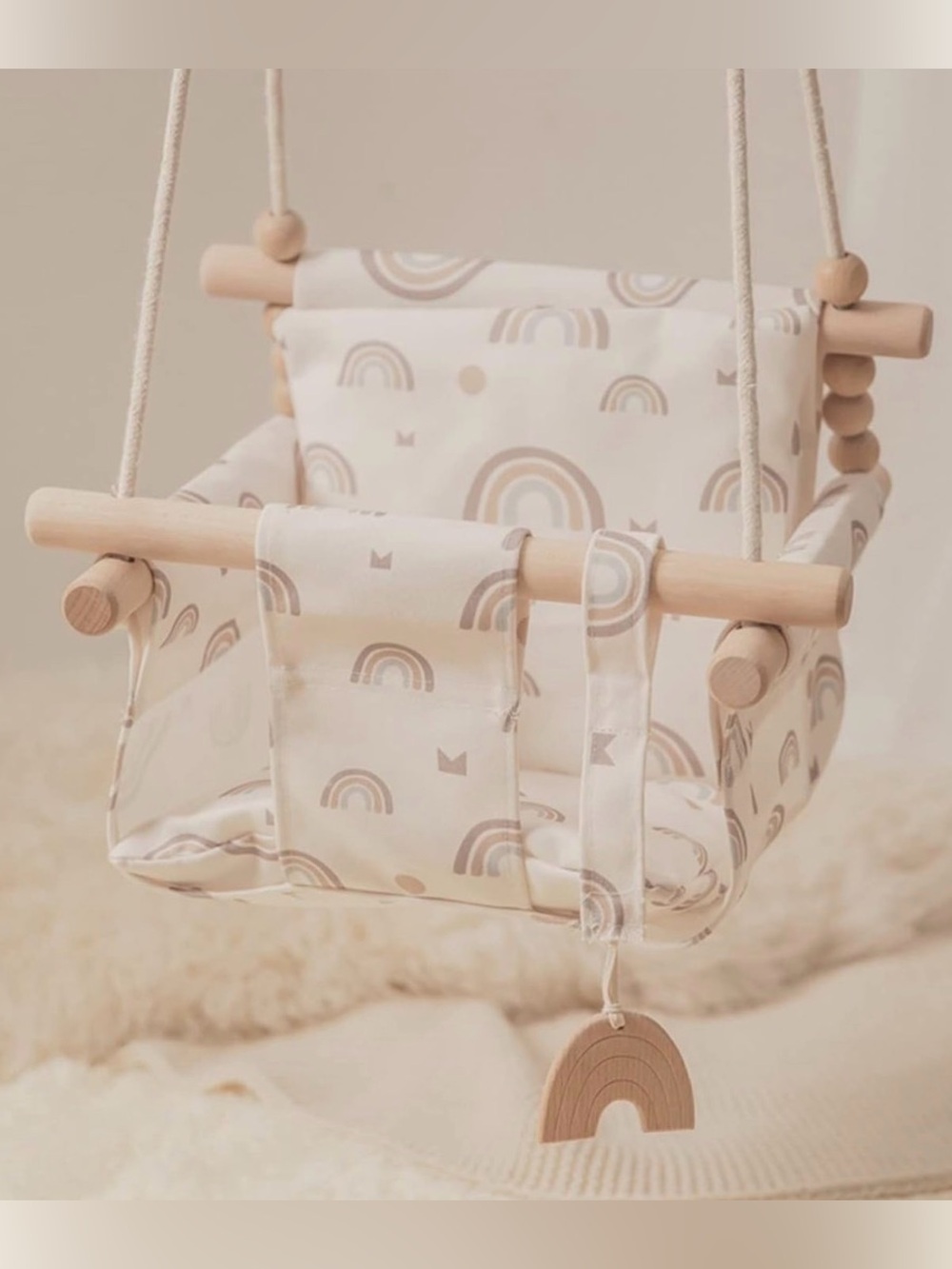 🌈✨ 3PCS Rainbow Kids Swing Chair – Safe, Fun & Perfect for Indoor/Outdoor play 🌈 - Picture 7 of 9